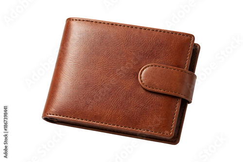 Brown Leather Wallet With Strap