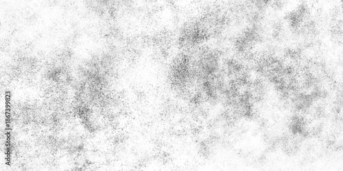 Black particles explosion isolated on white background, abstract neutral backdrop with subtle texture, Plastered long panoramic concrete wall, black and white abstract powder explosion background.