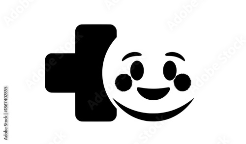 Modern medical emoji symbol flat vector illustration EPS