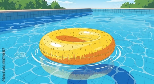 Yellow Ring in Pool.