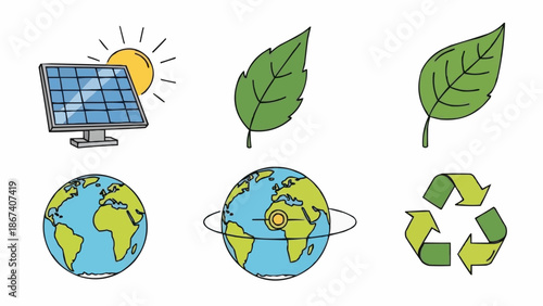ecology icon set
