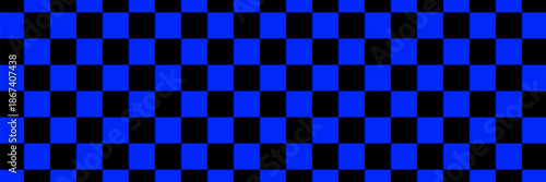Checkered pattern tile background. Black and Blue