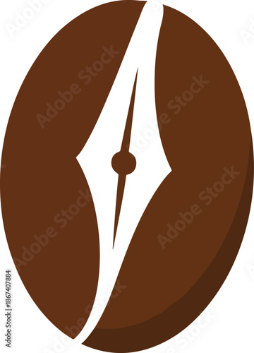 Minimal vector illustration of a fountain pen nib symbolizing writing, creativity, education, publishing, and professional documentation. Clean flat design ideal for editorial and branding use.