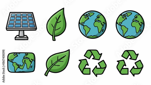 set of eco icons