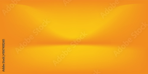 Yellow studio space. Limbo light background, eps10