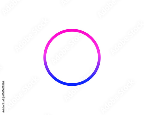 Colorful circle icon isolated on transparent background
