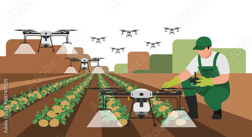 Precision agriculture utilizing autonomous drones for crop management and optimization in