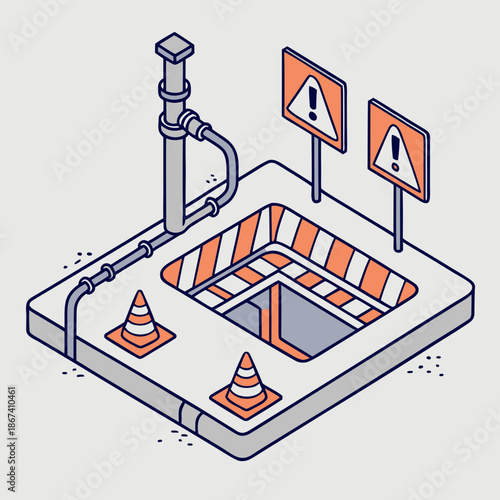 Subsurface Utility Clash Detection Icon for BIM Coordination and Underground Construction Management