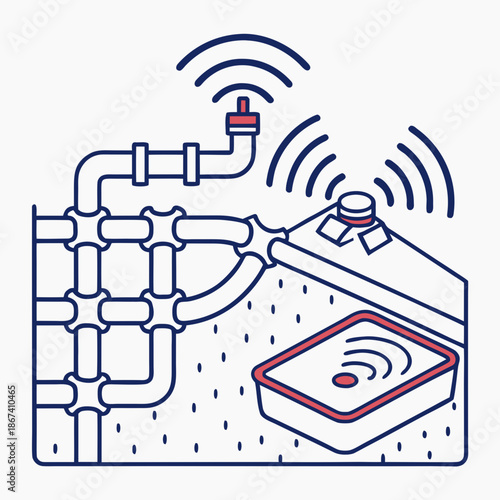 Underground Infrastructure Clash Detection Icon for BIM Modeling Utilities and Construction Project Management
