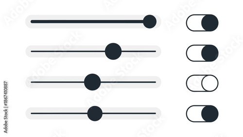 Minimal Slider Control User Interface Elements for Adjustments, Settings Panels, and Interactive Web and Mobile Applications

This slider control UI design features minimal and modern adjustment eleme