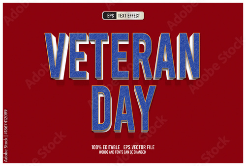 TEXT EFFECT VETERAN DAY