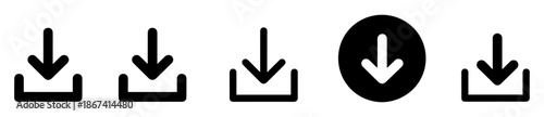 download button icon set collection
