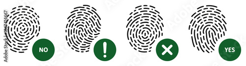 fingerprint scanning identification system icon