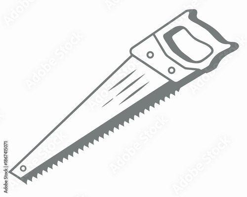saw isolated on white background