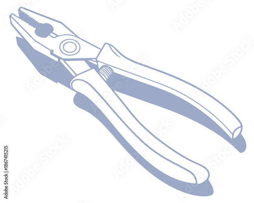 pliers on white background