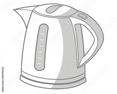 electric kettle isolated on white background