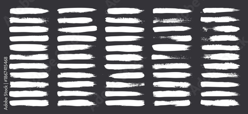 Grunge brush strokes, lines, ink smudges, hand-drawn scribble shapes. Handmade sketchy marks, acrylic stains, charcoal streaks. Paint textures, dry brush effect. Marker underline. Vector illustration.