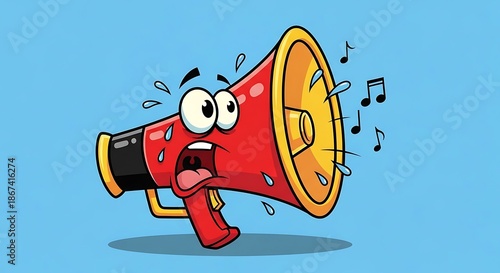 Loud Cartoon Megaphone.