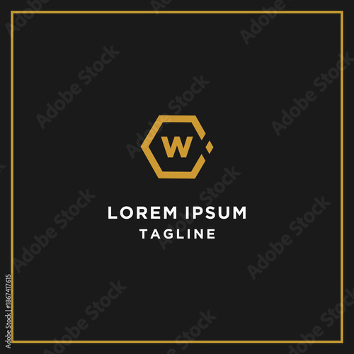 cw or wc hexagon logo