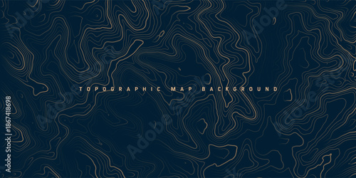 Topographic maps with contour lines. Geographic terrain grid, relief height elevation. Ground path pattern. Travel and navigation, cartography design element. Vector illustration.