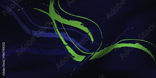 Abstract acrylic painting in oil paint. Paint strokes with a sprinkling of fine dots.