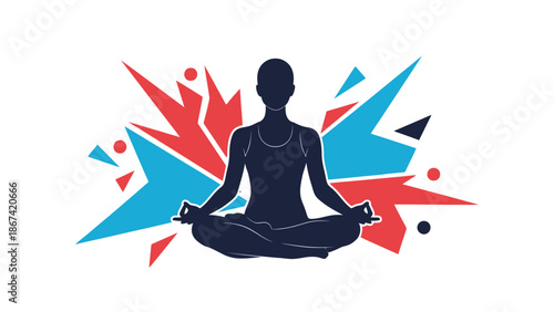 silhouette of a woman in yoga position