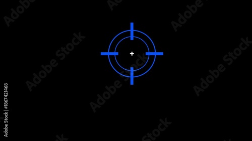 Animated of target icon with crosshair design symbolizes precision, accuracy, and focus in digital interfaces.