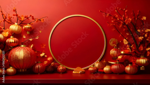 Red Chinese background