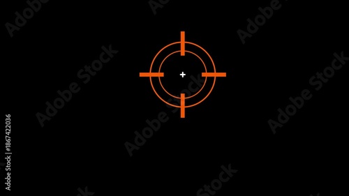 Animated of target icon with crosshair design symbolizes precision, accuracy, and focus in digital interfaces.