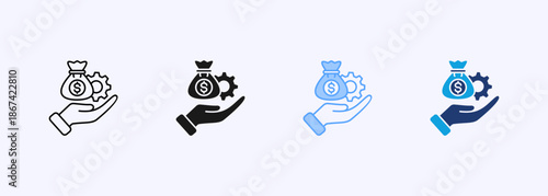 Venture Capital Icon Multiple Style