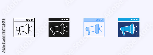 Digital Marketing Icon Multiple Style