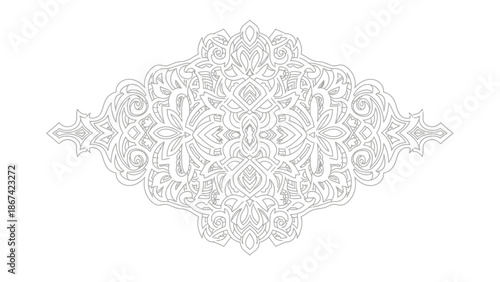 Intricate Ornate Decorative Design Element.
