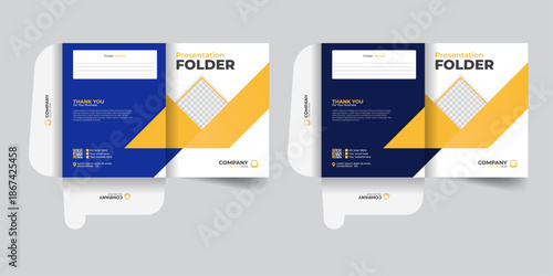 Modern and minimal corporate folder design templates for professional office use.
