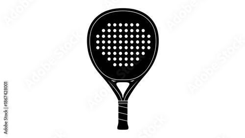 Vintage vector illustration of a classic metal microphone and a badminton racket with shuttlecock isolated on white background for radio and music entertainment