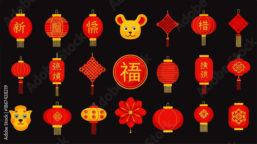 Celebrating a vibrant Chinese day with lanterns and festive decorations