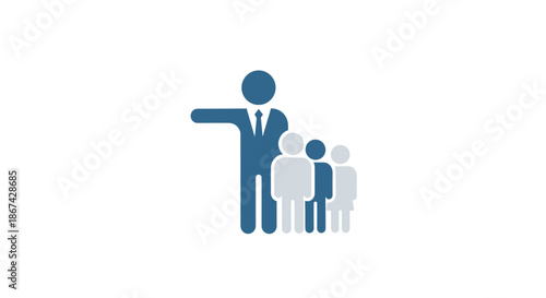 Abstract blue shape with rounded corners on a white background, minimalist graphic design element for various uses.