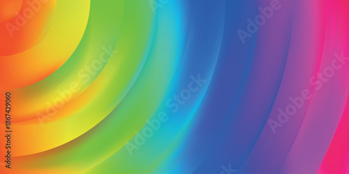 Vibrant Rainbow Swirl Abstract Background with Soft Gradients