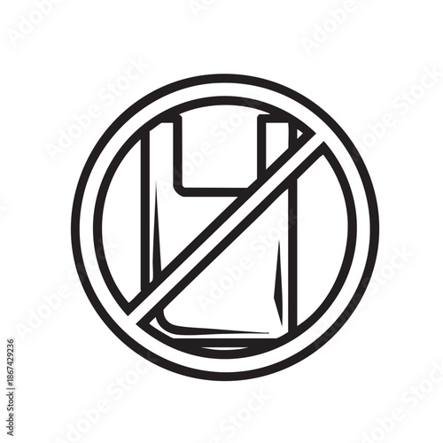 No mobile phone icon isolated with prohibition sign