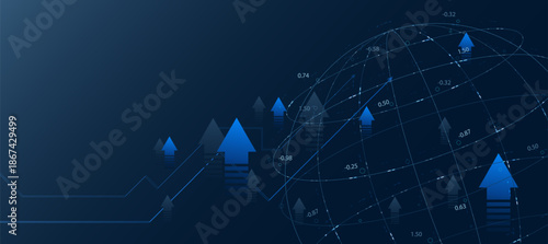 Global Financial Investment and Economic Trends Background Vector