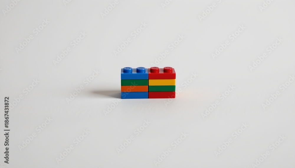 Fototapeta premium A Lego castle set against a white background.