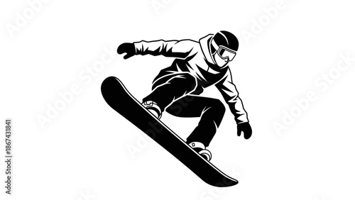 Man snowboarding down mountain slope fast.