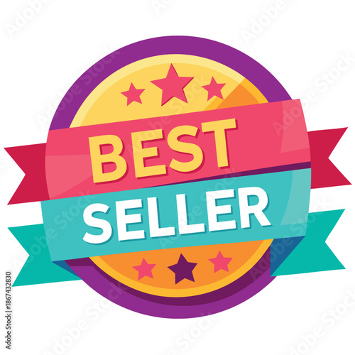 A colorful “Best Seller” badge 