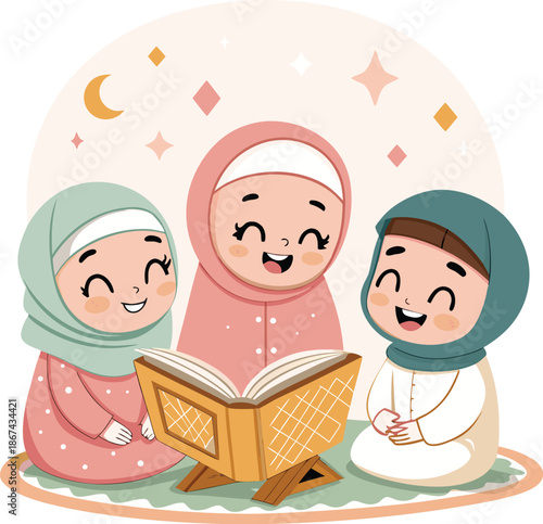 Child Read The Holy Quran With Smile