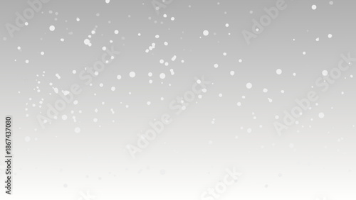 Soft white snowfall against a light gray background gentle winter scene