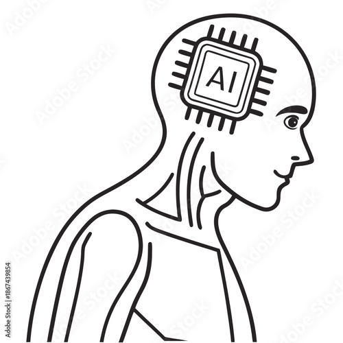 AI Health Diagnosis Medical Icon Outline Vector Smart Health