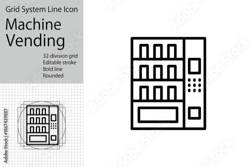 Vending machine icon, cold canned juice
