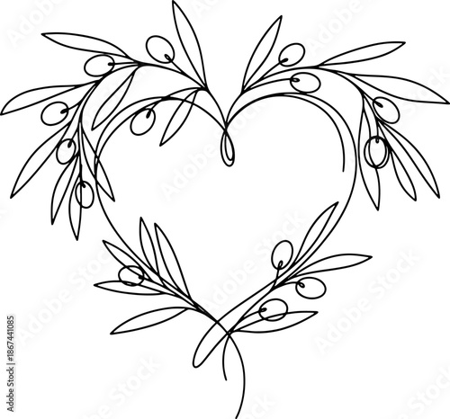 Hand drawn shape heart with cute sketch line, divider shape. Love doodle isolated on white background for wedding, mother, woman or valentines day. Vector illustration