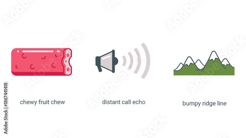 Simple icons representing different concepts and objects.
