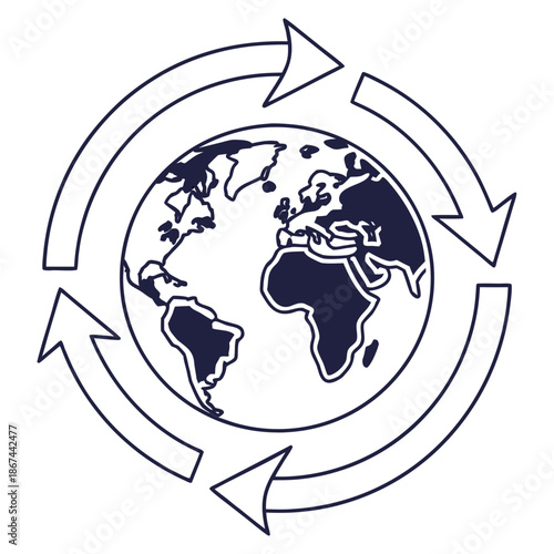 Minimalist Climate Report and Environmental Data Icon Vector