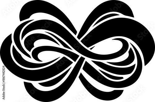 Striking infinity symbol design for endless possibilities, perfect for branding, logo creation, or conceptual projects. Timeless, modern, and impactful art